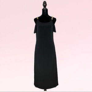 Michael Kors Maxi Dress Black Off Shoulder